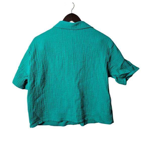 Stars Above Textured Button-Down - Breezy and Chic - Picture 5 of 5